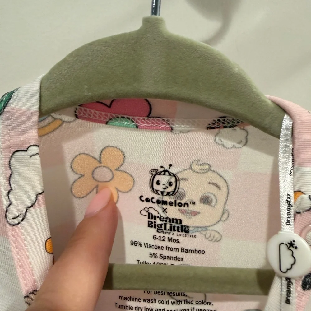 Cocomelon bamboo Bodysuit twirl size 6-12 months NWT by Dream Big Little Co.